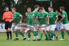 Toto-Pokal - Saison 2023/2024 - FC Gerolfing - TSV Rohrbach - Der 1:0 Führungstreffer durch Raymond Kreizer
 grün Gerolfing - jubel -  Foto: Meyer Jürgen