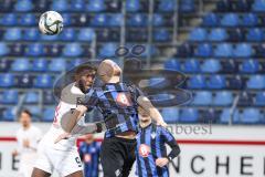 3. Liga; SV Waldhof Mannheim - FC Ingolstadt 04 - Daouda Beleme (9, FCI) Seegert Marcel (5 SVWM) Kopfballduell