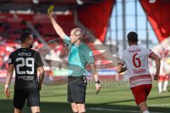 3. Liga; SSV Jahn Regensburg - FC Ingolstadt 04; Gelbe Karte David Kopacz (29, FCI) Saller Benedikt (6 Jahn)