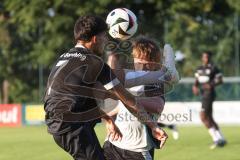 Bezirksliga - Saison 2025/26 - TSV Ober./Unterhaunstadt - VFR Garching - Oliver Günther - TSV Ober-/Unterh.stadt) - Luca Monetti schwarz Garching - Foto: Meyer Jürgen