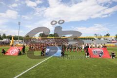 Toto-Pokal Finale; Würzburger Kickers - FC Ingolstadt 04; vor dem Spiel Aufstellung beider Mannschaften