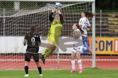 2. Fußball-Liga - Frauen - Saison 2023/2024 - Freundschaftsspiel - FC Ingolstadt 04 - SCR Altach - Franziska Meier Torwart FCI - Selina Albrecht weiss #16 Altach - Foto: Meyer Jürgen