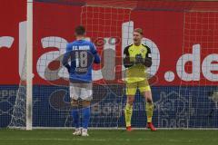 2.BL; Hansa Rostock - FC Ingolstadt 04; Torwart Robert Jendrusch (1, FCI) Verhoek John (18 HR)