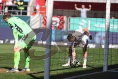 3. Liga; FC Ingolstadt 04 - Hannover 96 II; Tor Jubel Treffer Ausgleich 2:2 Ryan Malone (16, FCI) Torwart Stahl Toni (1 H96)