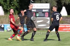 Kreisklasse - Saison 2023/2024 -SV Zuchering - SV Oberstimm - Thomas Frank schwarz Oberstimm - Lukas Högele rot Zuchering - Foto: Meyer Jürgen