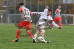 2023_11_12 - Bezirksliga - Saison 2023/24 - TSV Gaimersheim - SK Srbija München - Dennis Hüttinger weiss Gaimersheim - Pascal Blaß orange München - XXXXX - Foto: Meyer Jürgen