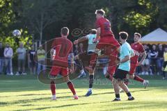 Toto-Pokal; FSV Harthof München - FC Ingolstadt 04; Torchance verpasst Kopfball Simon Lorenz (32, FCI) Frederik Christensen (11, FCI) Yannick Deichmann (20, FCI)