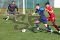 Kreisliga - Saison 2022/2023 - Türk.SV Ingolstadt - SV Menning - Fabian Neumayer blau Menning - Yunus Erdal rot Türk SV - Foto: Meyer Jürgen