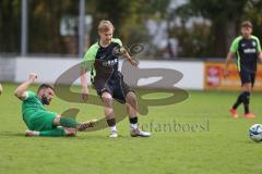 Bezirksliga - Saison 2025/26 - FC Gerolfing - SVA Palzing - Christian Träsch (Nr.3 - FC Gerolfing) - Michael Tafelmaier schwarz Palzing - Foto: Meyer Jürgen