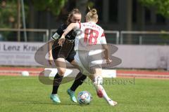 2. Fußball-Liga - Frauen - Saison 2022/2023 - FC Ingolstadt 04 - 1. FC Nürnberg - Isabelle Maliha (Nr.3 - FCI Frauen) - Mai Franziska weiss Nürnberg - Foto: Meyer Jürgen