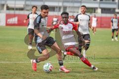 Kreisliga- Saison Saison 2026/27 - SV Türkisch Ingolstadt - TSV Ober./Unterhaunstadt -  Ersin Ucar grau Ober./Unterh.stadt  - Boubacarr Saho weiss Türkisch - Foto: Meyer Jürgen