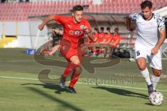 Bayernliga Süd - Saison 2022/2023 - FC Ingolstadt 04 -  TSV Dachau - Gashi Egson (Nr.9 - Fc Ingolstadt 04 II) - Kelmendi Arijanit weiss Dachau - Foto: Meyer Jürgen