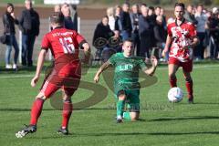 Kreisklasse - Saison 2022/2023 - SV Lippertshofen - SV Stammham - Florian Donaubauer grün Lippertshofen - Christoph Lukas rechts rot Stammham - Foto: Meyer Jürgen