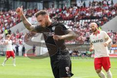 3. Liga; Rot-Weiss Essen - FC Ingolstadt 04; Patrick Schmidt (9, FCI) bedankt sich