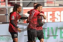 3. Liga - FC Ingolstadt 04 - 1. FC Kaiserslautern - Tor Justin Butler (31, FCI) Jubel, Caniggia Ginola Elva (14, FCI) Tobias Schröck (21, FCI)