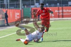 A-Junioren Bundesliga  - Saison 2023/24 - A-Junioren - FC Ingolstadt 04 - 1.FC Heidenheim - Jason Osei Tutu (Nr.24 - FCI) - Kopf Joshua weiss Heidenheim - Foto: Meyer Jürgen