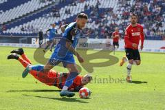 2.BL; Hannover 96 - FC Ingolstadt 04; Patrick Schmidt (32, FCI) überläuft Torwart Martin Hansen (1 Hannover) und trifft zum 0:1 Tor Jubel Treffer, nicht gegeben, Abseits