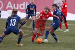 2. Fußball-Liga - Frauen - Saison 2022/2023 - FC Ingolstadt 04 - 1. FC Köln II - Lea Wolski (Nr.6 - FC Ingolstadt 04 ) - Schmidt Lilith #13 Köln - Foto: Meyer Jürgen