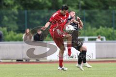 Kreisliga - Saison 2025/26- TSV Ingolstadt Nord - Türk SV Ingolstadt - Valjdrin Stafa schwarz Ing Nord - Mertcan Gürses rot Türkisch - Foto: Meyer Jürgen