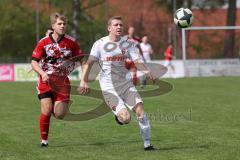 Kreisklasse - Saison 2023/24 - SV Stammham - SV Buxheim-  - Tobias Schmidt weiss Buxheim - Timo Weber rot Stammham - Foto: Meyer Jürgen