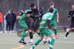 Kreisliga - Saison 2023/24 - FC Fatih Ingolstadt - SV Denkendorf - Fabian Hunsdorfer grün Denkendorf - Umut Yürükal schwarz Fatih  - Foto: Meyer Jürgen