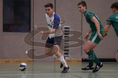 Hallenturnier Ingolstadt Nord - Saison 2024/25 - FC Geisenfeld - TSV Etting - Alexander Thielmann weisss Etting - Timo Postruschnik grün Geisenfeld - Foto: Meyer Jürgen