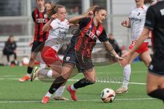 2. Bundesliga Frauen - Saison 2024/25 - FC Ingolstadt 04 Frauen - SC Freiburg II - Ivana Slipcevic (Nr.8 - FCI Frauen) - Scholle Mia weiss Freiburg - Foto: Meyer Jürgen