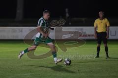 Landesliga - Saison 2025/26 - SV Manching - SSV Niedersonthofen - Luca Bienek (Nr.16 - SV Manching) wird im Strafraum gefoult und es gibt Strafstoß - Sebastian Graßl (Nr.10 - SV Manching) verschießt den Elfmeter - Foto: Meyer Jürgen