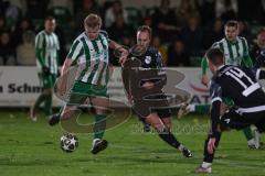 Landesliga - Saison 2025/26 - SV Manching - FC Ehekirchen - Julian Hollinger schwarz Ehekirchen - Rainer Meisinger (Nr.8 - SV Manching) - Foto: Meyer Jürgen