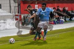 3. Liga - TSV 1860 München - FC Ingolstadt 04 - Robin Krauße (23, FCI) Marveille Biankadi (19, 1860)