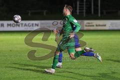 Landesliga - Saison 2024/25 - SV Manching - TV Erkheim - Fabian Neumayer (Nr.9 - SV Manching) - Manuel Haug blau Erkheim - Foto: Meyer Jürgen