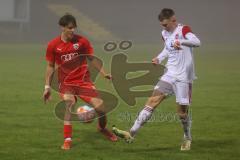 B - Junioren - Bayernliga - U17 - FC Ingolstadt 04 - 1. FC Nürnberg II - Vulcano Marco rot FC Ingolstadt - Hagmeyer Ben weiss Nürnberg -  Foto: Meyer Jürgen