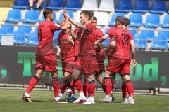 3. Liga - Saison 2025/26 - TSG Hoffenheim II - FC Ingolstadt 04  - Jonas Scholz (Nr.15 - FCI) mit dem 0:1 Führungstreffer - jubel - - XXXXX - Foto: Meyer Jürgen