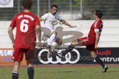 Kreisklasse- Saison 2023/2024 - MTV Ingolstadt - TSV Pförring - Gökhan Calik weiss MTV - Andreas Schlagenhaufer rot Pförring - Foto: Meyer Jürgen