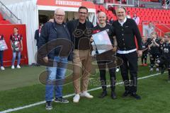 3. Liga - Saison 2024/25 - FC Ingolstadt 04 - SV Wehen Wiesbaden - Verabschiedung  - Vorsitzender des Vorstandes Peter  Jackwerth (FCI) - Karl Meier - Luca Schuster - Geschäftsführer Sport und Kommunikation Dietmar Beiersdorfer (FCI) - XXXXX - Foto: Meyer