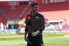 3. Liga - Saison 2024/25 - FC Ingolstadt 04 - SV Wehen Wiesbaden - Die Spieler kommen zum warm machen auf den Rasen -- Sebastian Gronning (Nr.11 - FCI) - Foto: Meyer Jürgen