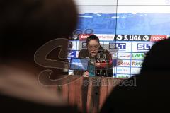 3. Liga - Saison 2025/26 - Hansa Rostock - FC Ingolstadt 04  -  Pressekonferenz nach dem Spiel - Cheftrainerin Sabrina Wittmann (FCI) - XXXXX - Foto: Meyer Jürgen