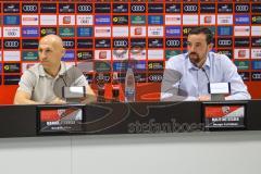 2. Fußball-Liga - Pressekonferenz - Vorstellung Cheftrainer Roberto Pätzold und Manager Profifußball Malte Metzelder - Saison 2021/2022 - FC Ingolstadt 04 - Geschäftsführer FCI Manuel Sternisa links - Manager Profifußball FCI Malte Metzelder - Foto: Meyer