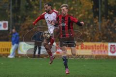 Kreisklasse - Saison 2025/26- Türk SV Ingolstadt - SC Steinberg-  - Cian Röttger rot Steinberg  - Umut Yürükal weiss Türkisch  - Foto: Meyer Jürgen