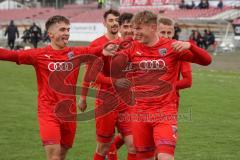 Bayernliga Süd - Saison 2021/2022 - FC Ingolstadt 04 II - TürkAugsburg - Der 1:0 Führungstreffer durch Meikis Fabio (#19 FCI) - jubel - Foto: Meyer Jürgen