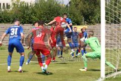 Bayernliga Nord - Saison 2023/2024 - FC Ingolstadt 04 - Würzburger FV 04 - Krupa Jeroen #11 rot FCI - Koop Andre Torwart Würzburg -  Foto: Meyer Jürgen