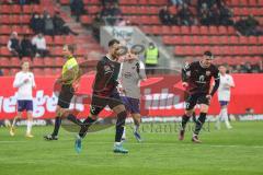 2.BL; FC Ingolstadt 04 - Erzgebirge Aue; Tor Jubel Treffer 1:0 Patrick Schmidt (32, FCI)