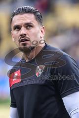 3. Liga; Dynamo Dresden - FC Ingolstadt 04; vor dem Spiel Pascal Testroet (37, FCI)