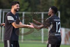 Kreisliga - Saison 2026/27- SV Zuchering - Türkisch SV Ingolstadt - Der 0:1 Führungstreffer durch Boubacarr Saho schwarz Türkisch - Enes Erdogan schwarz Türkisch- Foto: Meyer Jürgen