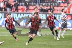 3. Liga; FC Ingolstadt 04 - SV Sandhausen; Tor Jubel Treffer Elfmeter Sebastian Grönning (11, FCI) 2:1, Emre Gül (5, FCI) Pascal Testroet (37, FCI)