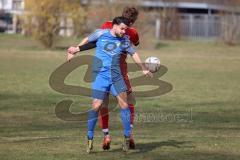 Kreisliga - Saison 2022/2023 - TSV Baar/Ebenhausen - SV Hundszell - Mario Siegle blau Hundszell - Alexander Seidl rot Ebenhausen - Foto: Meyer Jürgen