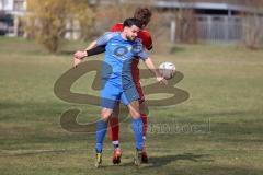 Kreisliga - Saison 2022/2023 - TSV Baar/Ebenhausen - SV Hundszell - Mario Siegle blau Hundszell - Alexander Seidl rot Ebenhausen - Foto: Meyer Jürgen