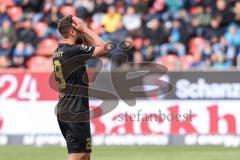 3. Liga; FC Ingolstadt 04 - MSV Duisburg; David Kopacz (29, FCI) ärgert sich Torchance verpasst