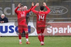 Kreisklasse - Saison 2025/26- TSV Pförring - SV Karlshuld-  - Der 2:1 Führungstreffer durch Simon Böck rot Pförring - jubel - Thomas Höflinger rot Pförring #14 - Foto: Meyer Jürgen