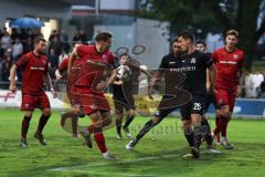 Toto Pokal; FC Sportfreunde Schwaig - FC Ingolstadt 04; Angriff Simon Lorenz (32, FCI), 25
Pflügler, Florian Julian Kügel (29, FCI) Yannick Deichmann (20, FCI)